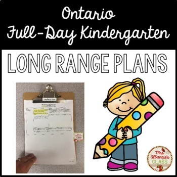 Preview of Ontario Full Day Kindergarten - Long Range Plans