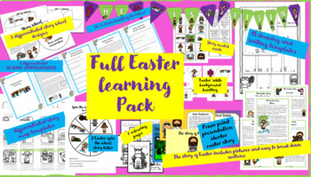 Preview of Full Easter learning pack Jesus Christian