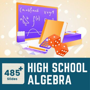 Preview of Full High School No-Prep Algebra Bundle Print and Digital
