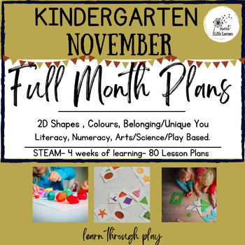 Preview of Full Month of Kindergarten: Lessons Plans, Printables, ONTARIO FDK November