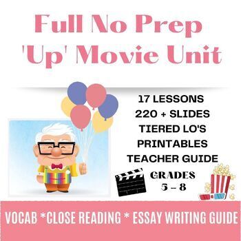 Preview of Full No Prep "UP" Movie Guide and Writing Unit