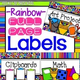Bright, Rainbow Design Large Crate Labels