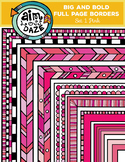 Full Page Doodle Border-Big and Bold Set 1-PINK