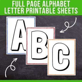 full page letter printable sheets printable bulletin board letters a z