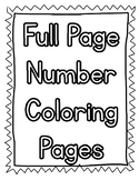 Full Page Number Coloring Sheets 1-100 plus Bonus Number Journal