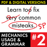 MUG #2, Mechanics Usage & Grammar Bell-Ringers, Editing & Proofreading Practice