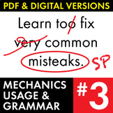 MUG #3, Mechanics Usage & Grammar Bell-Ringers, Editing & Proofreading Practice