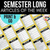 Full Semester Article of the Week Nonfiction Lesson Bundle