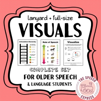 Preview of Full-Size and Lanyard Visuals for Speech and Language Therapy