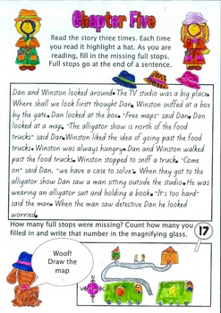 Reading Fluency Story - Full Stops Detective Dan & the Punctuation Pals