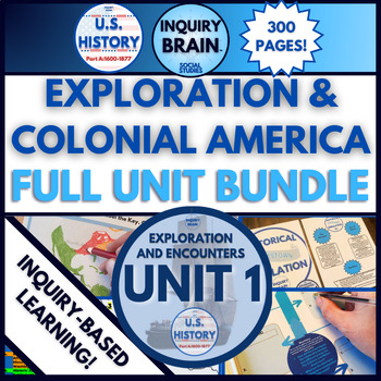 Preview of Full Unit Bundle Colonial America and Exploration US History C3 Inquiry Based