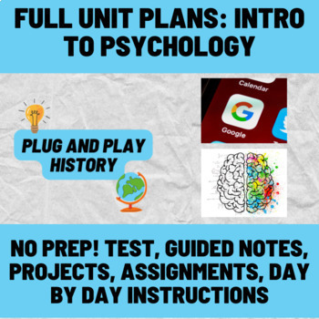 Preview of Full Unit: Introduction to Psychology (No Prep, Google Classroom Compatible)