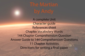 Preview of Full Unit for The Martian by Andy Weir (With Activities)