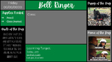 Full Year Bell Ringer Morning Slides {Green/Black/White}