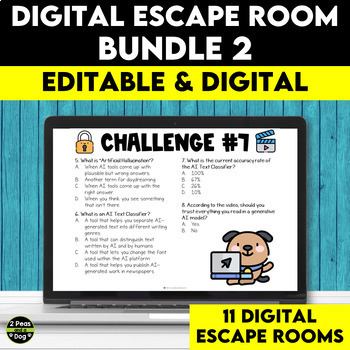 Preview of Full Year Digital Escape Room Bundle 2