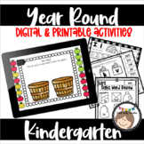 Full Year Digital & Printable Activities - Kindergarten