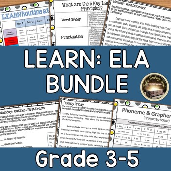 Preview of Full Year Literacy Bundle-Differentiated Reading, Writing, Language, Vocabulary