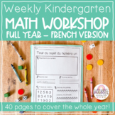 Full Year French Kindergarten Math Workshop