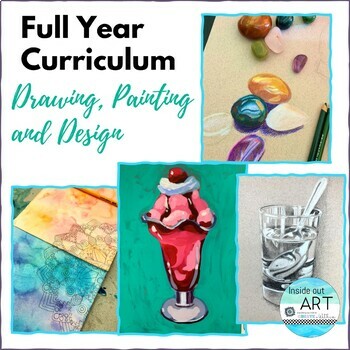 Preview of Full Year High School Art Project Curriculum Bundle