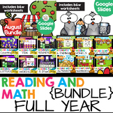 Full Year Kindergarten Math and Reading Practice Google Sl