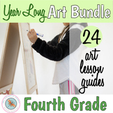 Full Year Long Visual Art Lessons MEGA BUNDLE for Fourth Grade
