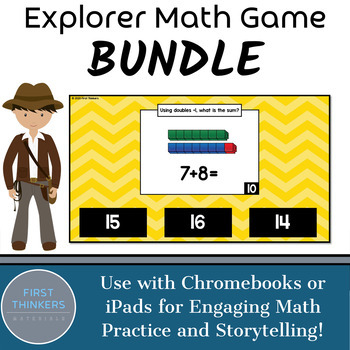 Preview of BUNDLE Full Year Math Games Google Slides PowerPoint Digital Interactive
