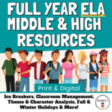 Print & Digital Full Year of Secondary English Language Ar