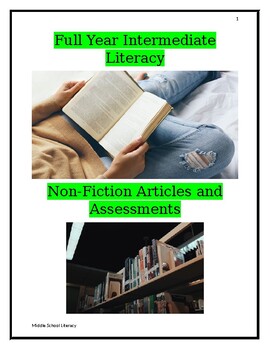 Preview of Full Year Middle School Literacy: Non-Fiction Units