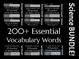 Full Year (7-12) Science Vocabulary - Includes 9 Units! (MS / HS)