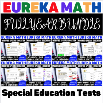 Preview of Full Year Special Ed EngageNY {Eureka} Math Grade 2 Test BUNDLE Back to School