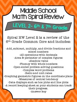 Full Year Spiral HW BUNDLE by Math with Trish | Teachers Pay Teachers