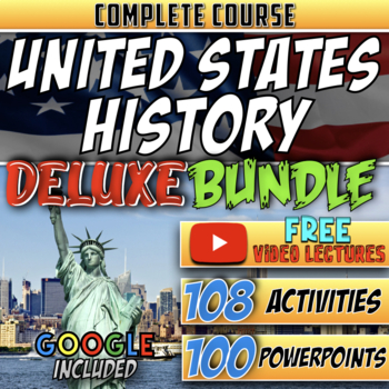 Preview of Full Year U.S. History Distance Learning Deluxe Bundle