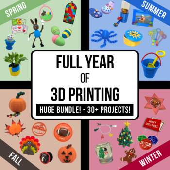 Preview of Full Year of 3D Printing Mega Bundle! -- Projects to 3D Print for Every Season