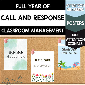 Preview of Full Year of Call and Responses Bundle! - Classroom Management Attention Signals