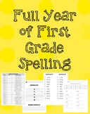 Full Year of First Grade Spelling