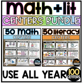 Full Year of Kindergarten Math and Literacy Centers