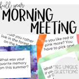 Full Year of Morning Meeting/Community Circle Questions