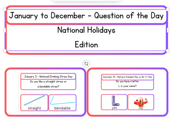 Preview of Full Year of Question of the Day - National Holiday Edition