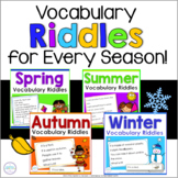 Full Year of Vocabulary Riddles for Spring, Summer, Autumn