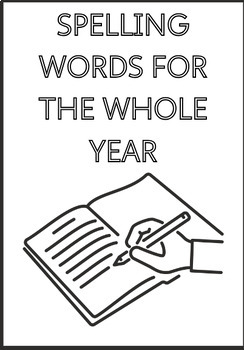 Preview of Full Year of Weekly Spelling Lists