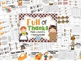 Full of Thanks literacy and math bundle