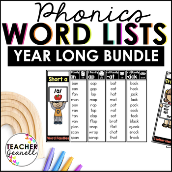 Preview of Phonics Word Lists | Phonics Intervention | Reading Fluency | Lesson Plans