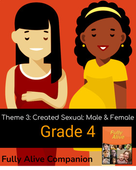 Preview of Fully Alive Grade 4 Theme Three Created Sexual Male and Female Companion Pack