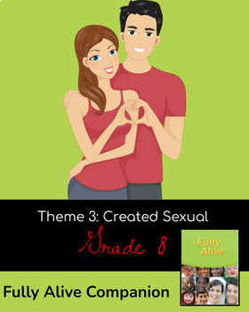 Preview of Fully Alive Grade 8 Theme Three Created Sexual: Male and Female Companion Pack