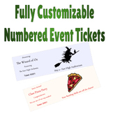 Fully Customizable and Numbered Event Tickets for Concert,