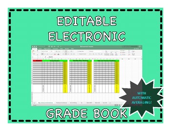 Preview of Fully *EDITABLE* Electronic Grade Book