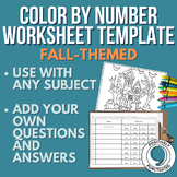 Fully-Editable Fall-Themed Color by Number Worksheets | Us