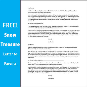Preview of For Novels - Fully Editable Letters to Parents - FREE - Send Home Before Reading