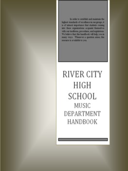 Preview of Fully Editable Music Department Handbook for High School Band and Orchestra