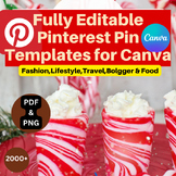 Fully Editable Pinterest Pin Templates for Canva-Fashion,L